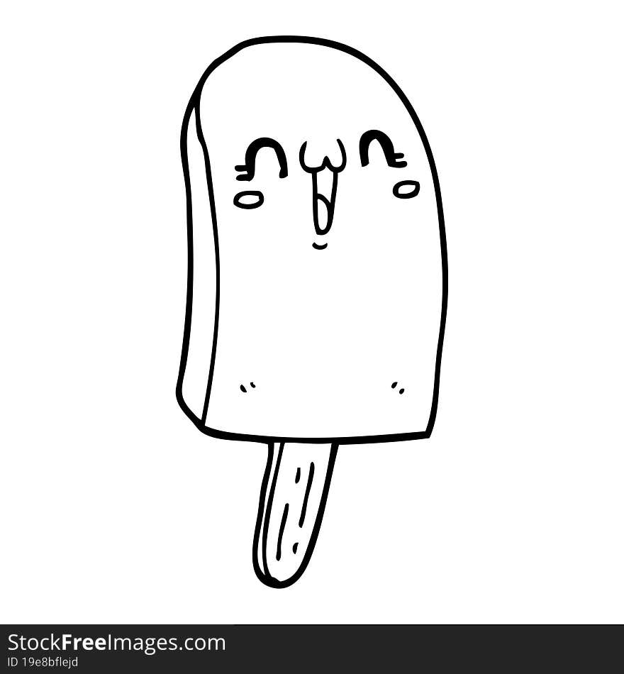 Cartoon Frozen Ice Lolly