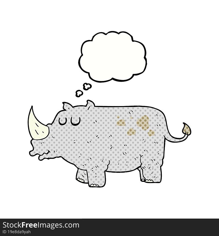 thought bubble cartoon rhino