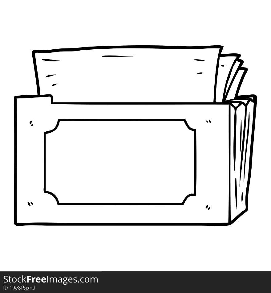 cartoon folder of files. cartoon folder of files