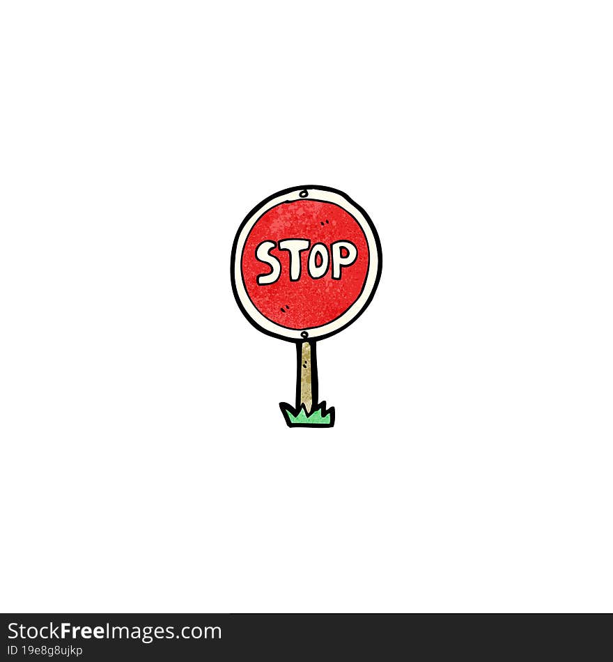 cartoon stop symbol