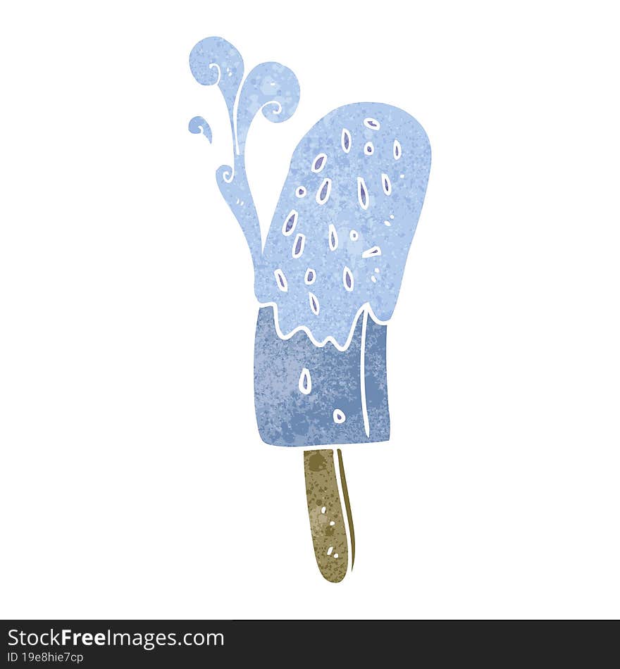 retro cartoon ice lolly