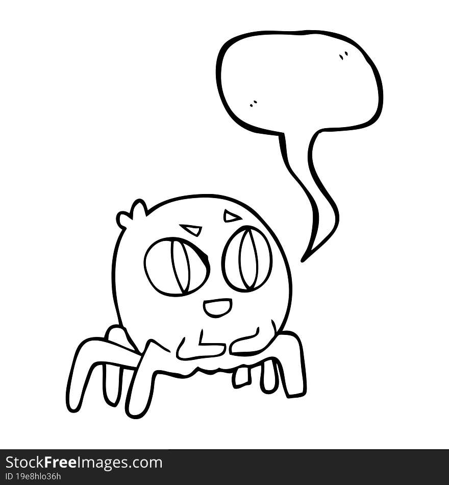 speech bubble cartoon spider