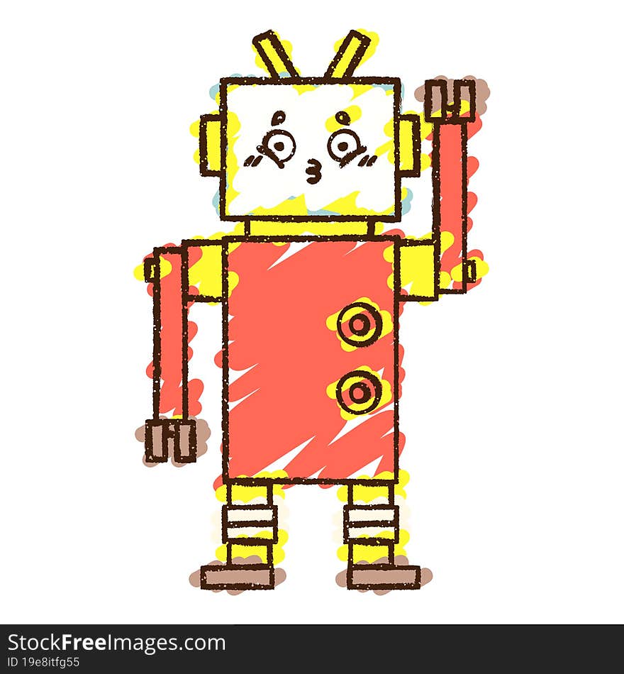 Robot Chalk Drawing