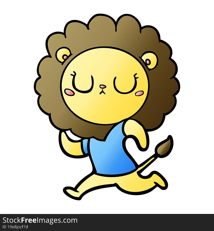 cartoon running lion. cartoon running lion