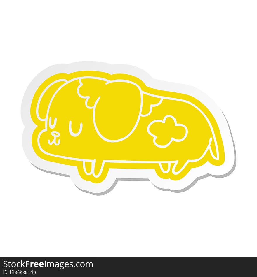 cartoon sticker kawaii of a cute dog