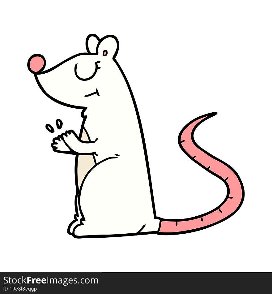 cartoon white mouse. cartoon white mouse