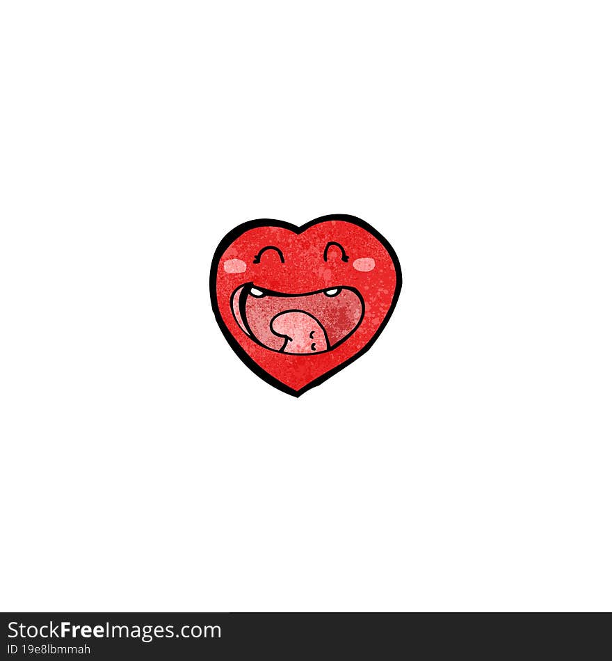 love heart cartoon character