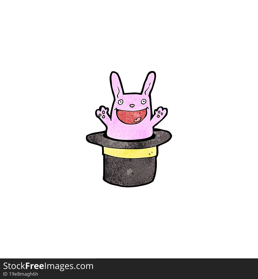 cartoon rabbit in hat trick