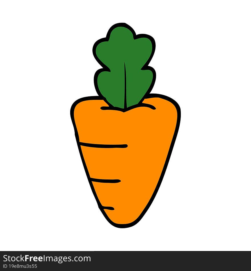 cartoon doodle healthy carrot