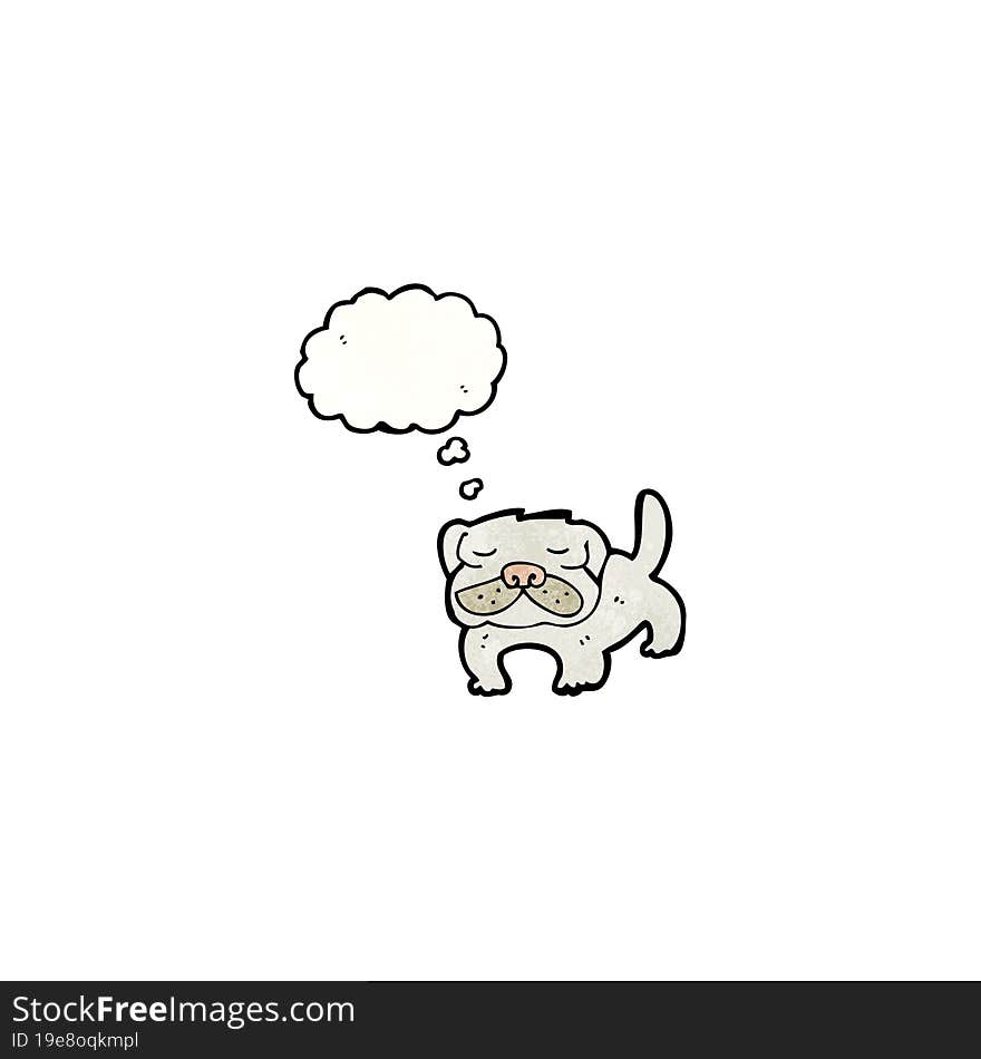 Cartoon Dog With Thought Bubble