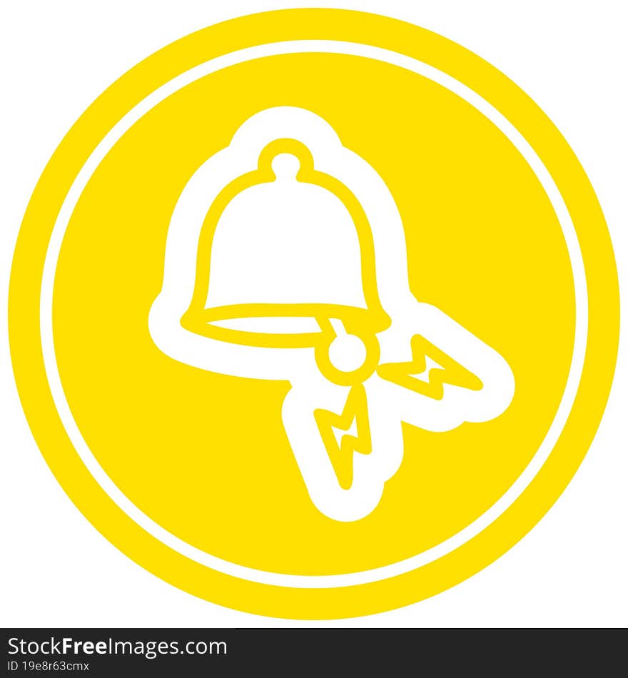 ringing bell circular icon symbol