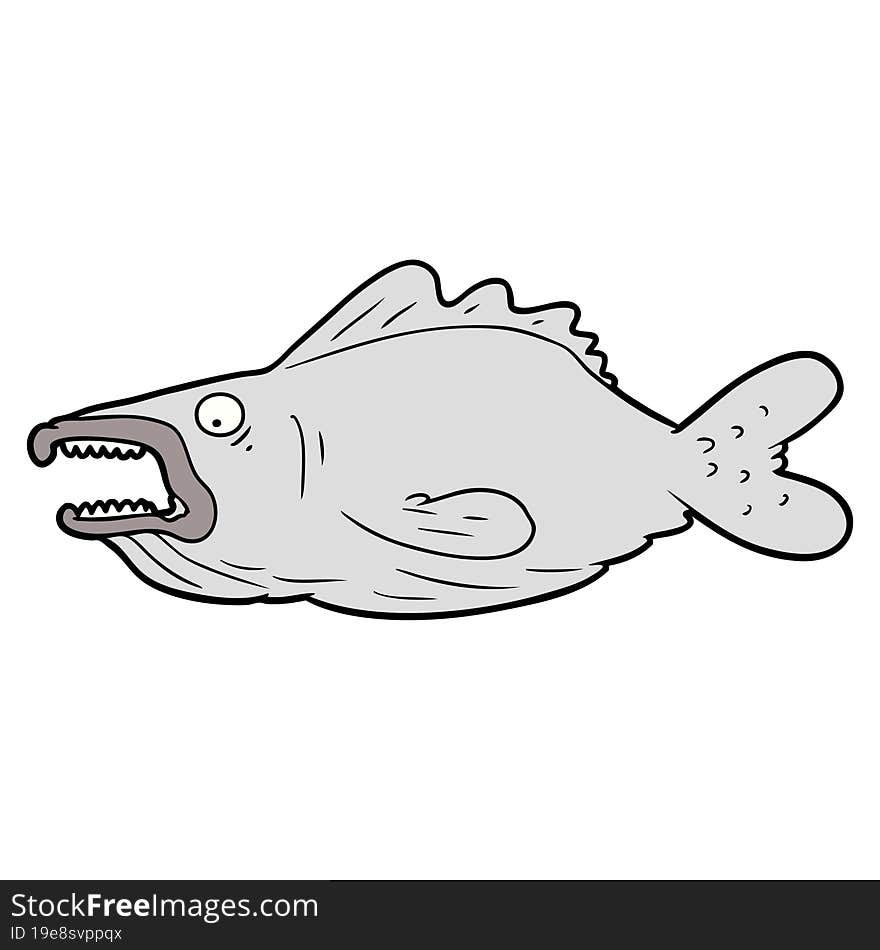 cartoon ugly fish. cartoon ugly fish