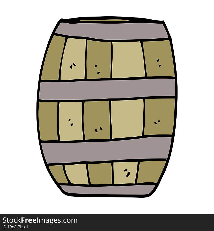 cartoon doodle beer barrel