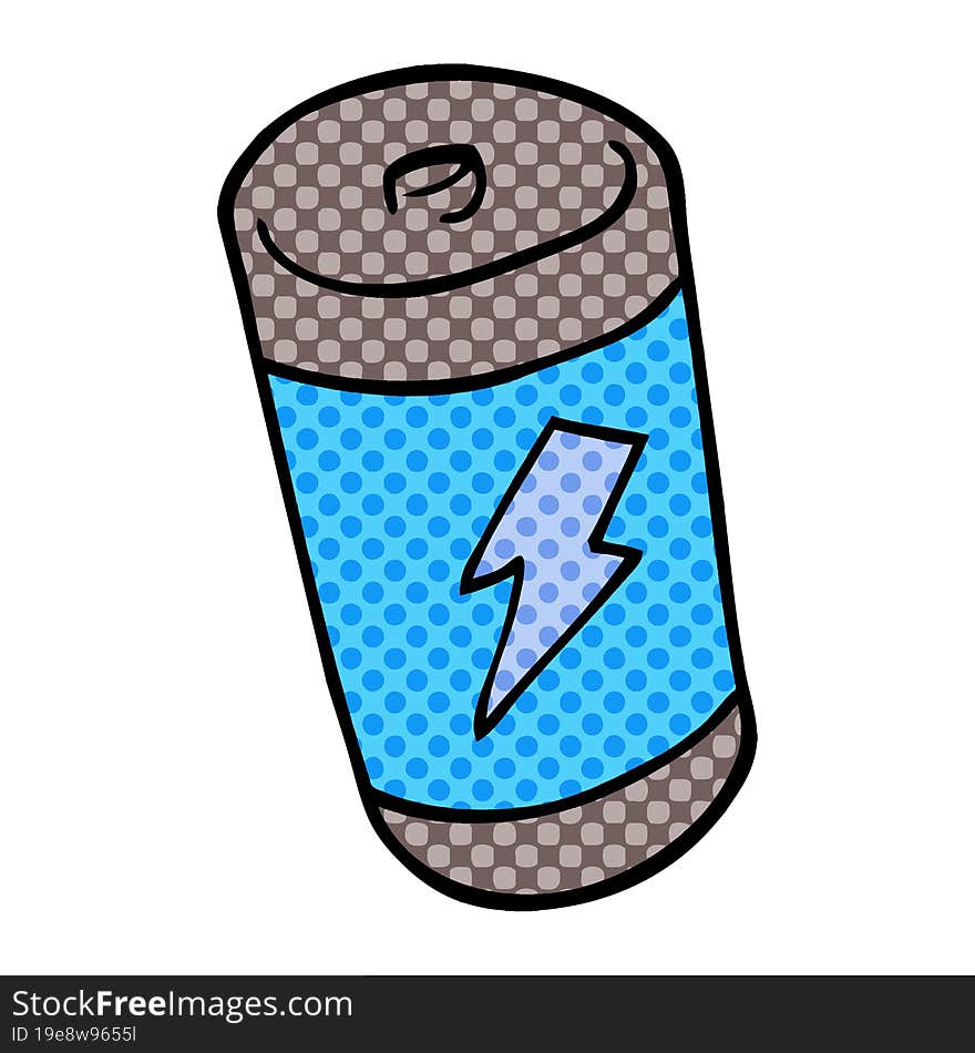 Cartoon Doodle Of A Battery