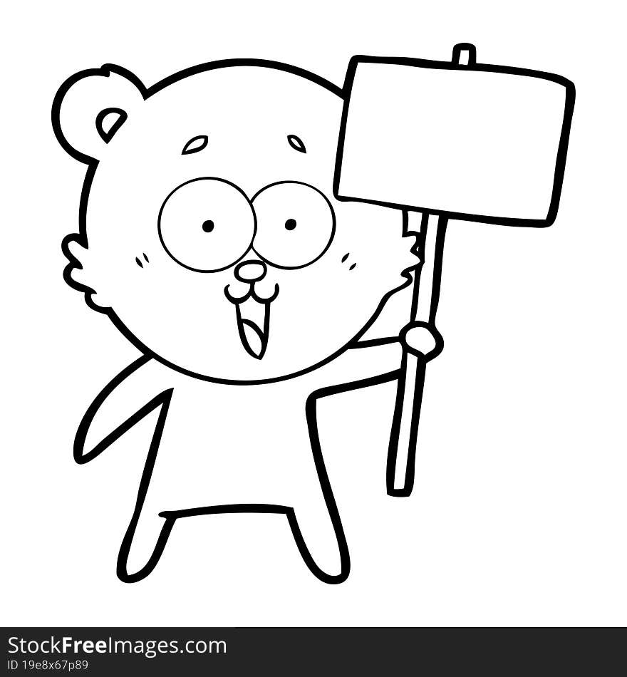 laughing teddy  bear cartoon. laughing teddy  bear cartoon