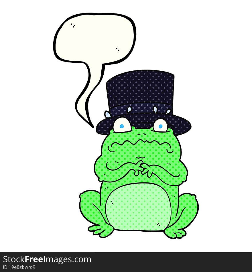 comic book speech bubble cartoon wealthy toad