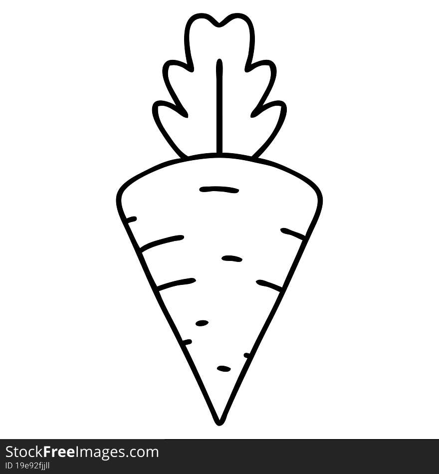 line doodle of a tasty looking carrot