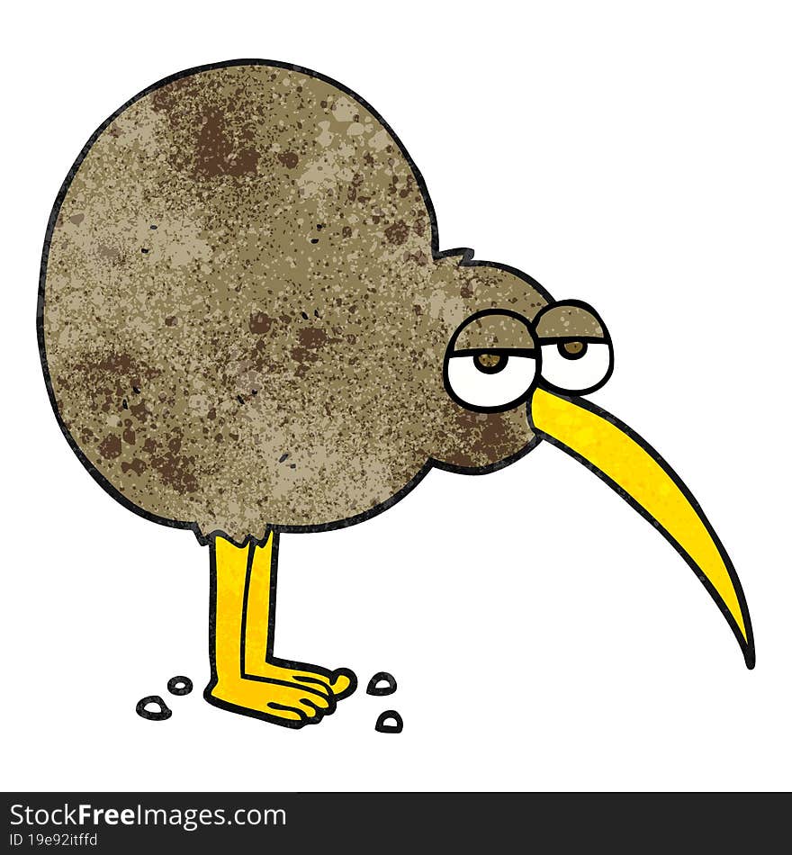 textured cartoon kiwi