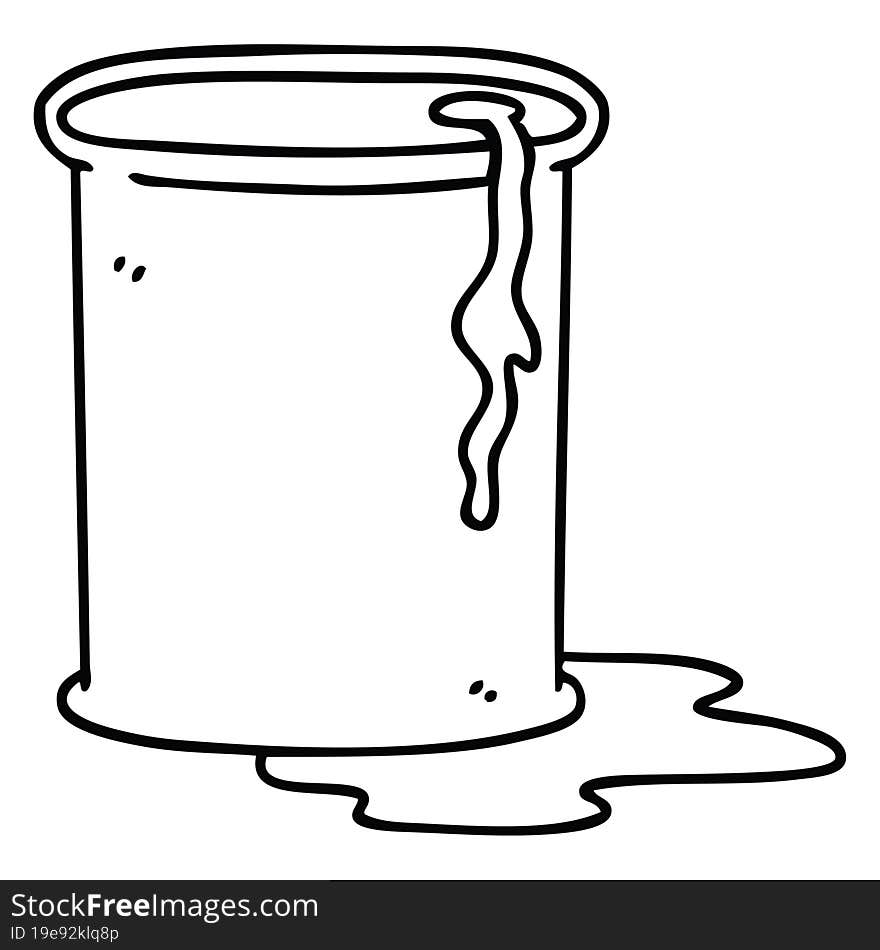 quirky line drawing cartoon barrel of oil