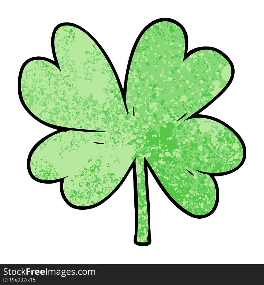 cartoon four leaf clover. cartoon four leaf clover