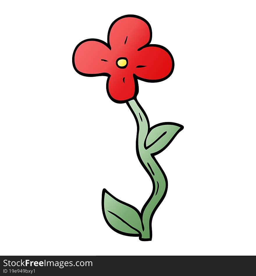 cartoon doodle flower