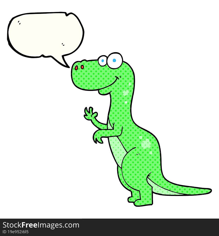 comic book speech bubble cartoon dinosaur