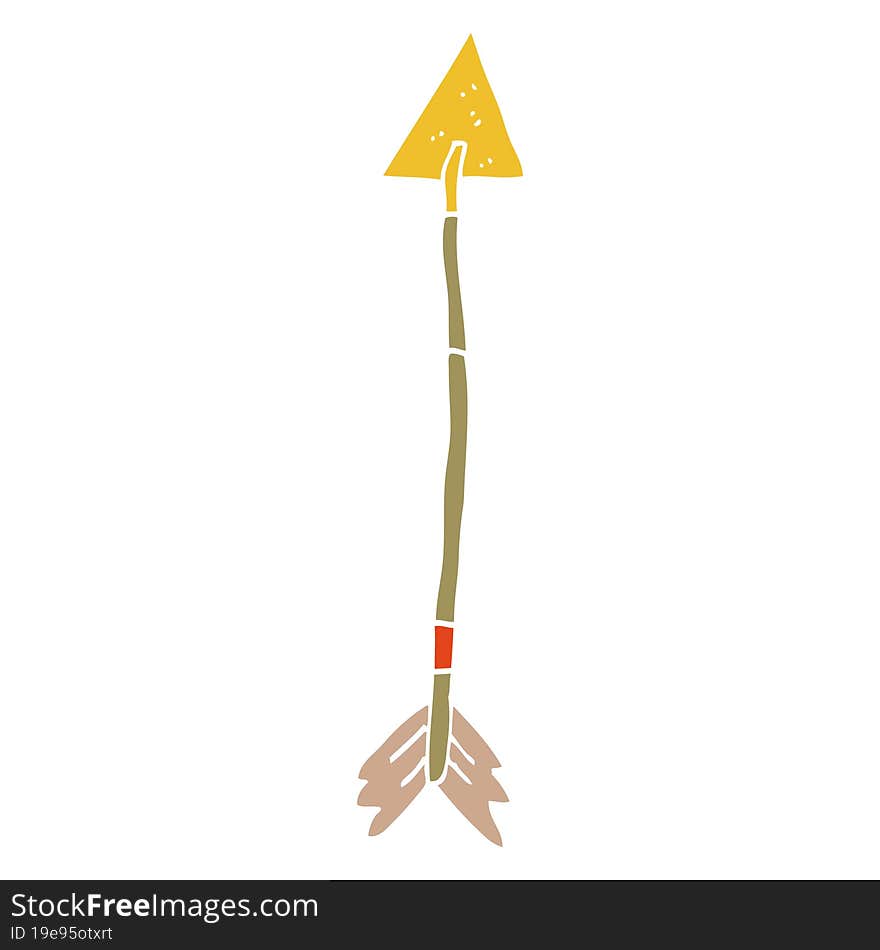 cartoon doodle golden arrow