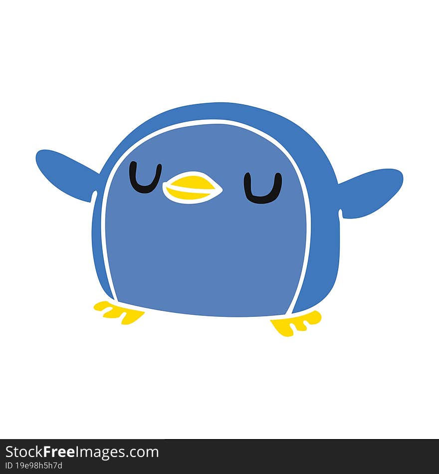 cartoon illustration kawaii of a cute penguin. cartoon illustration kawaii of a cute penguin