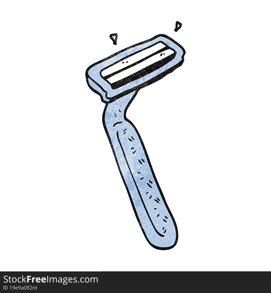 textured cartoon razor