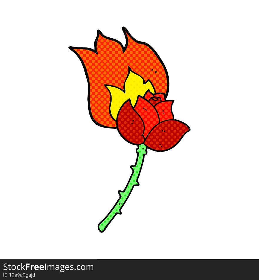 cartoon rose