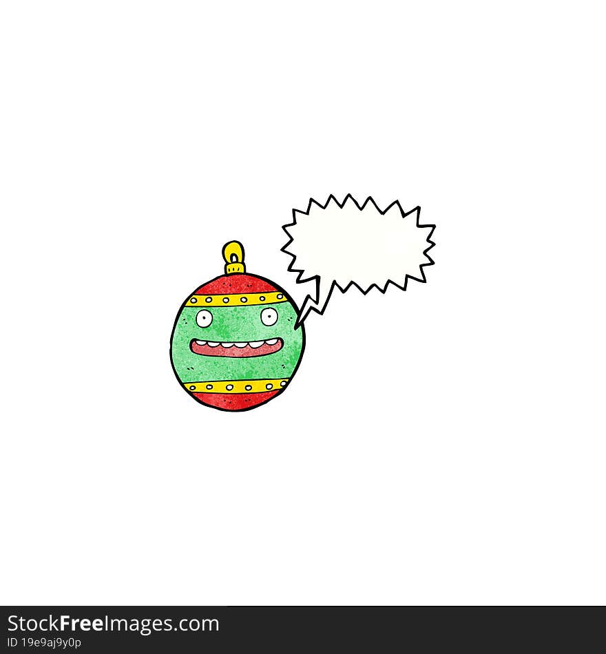 cartoon christmas bauble