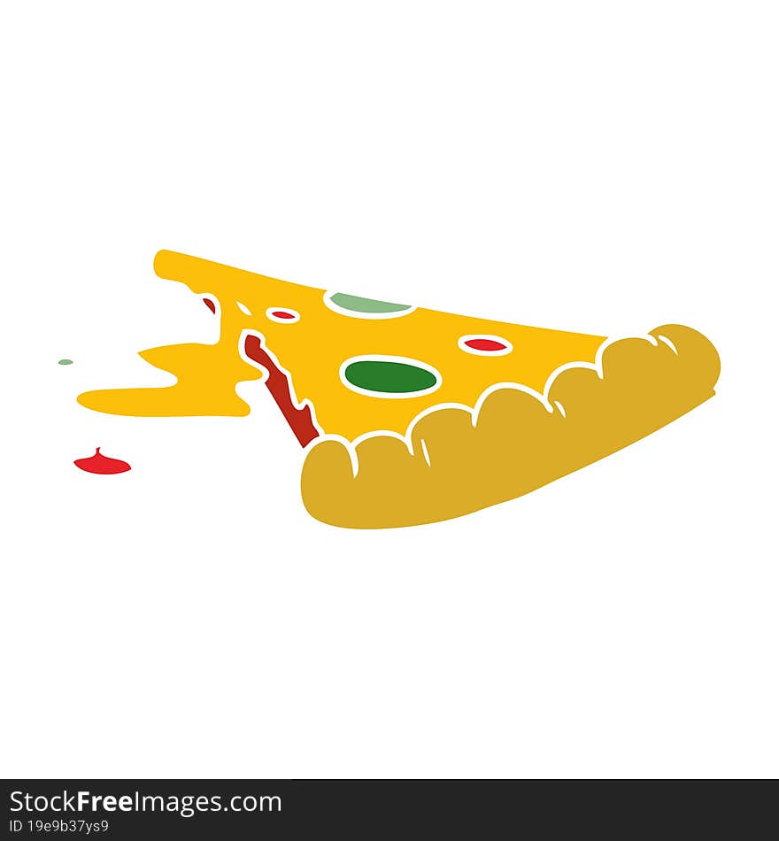 cartoon doodle of a slice of pizza