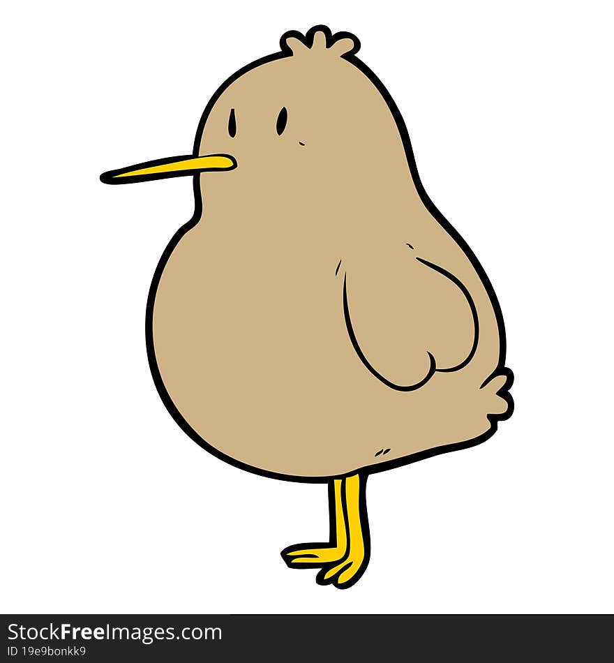 cute cartoon kiwi bird. cute cartoon kiwi bird