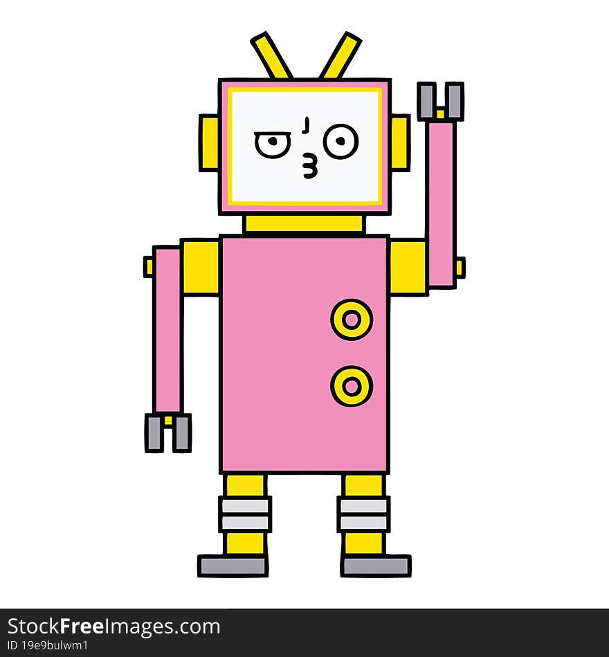 cute cartoon of a robot. cute cartoon of a robot