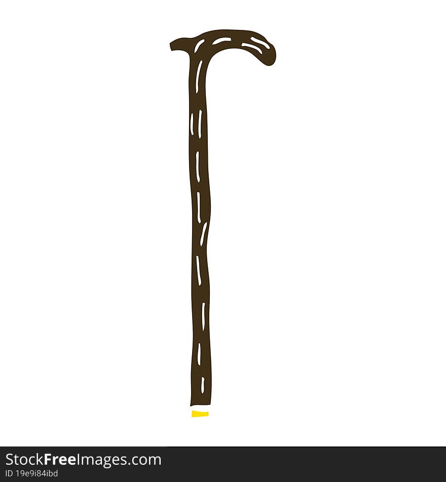 Cartoon Doodle Walking Stick