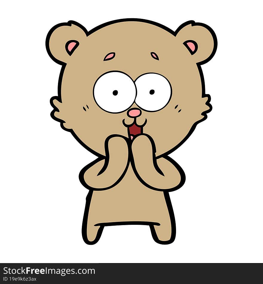 laughing teddy  bear cartoon. laughing teddy  bear cartoon