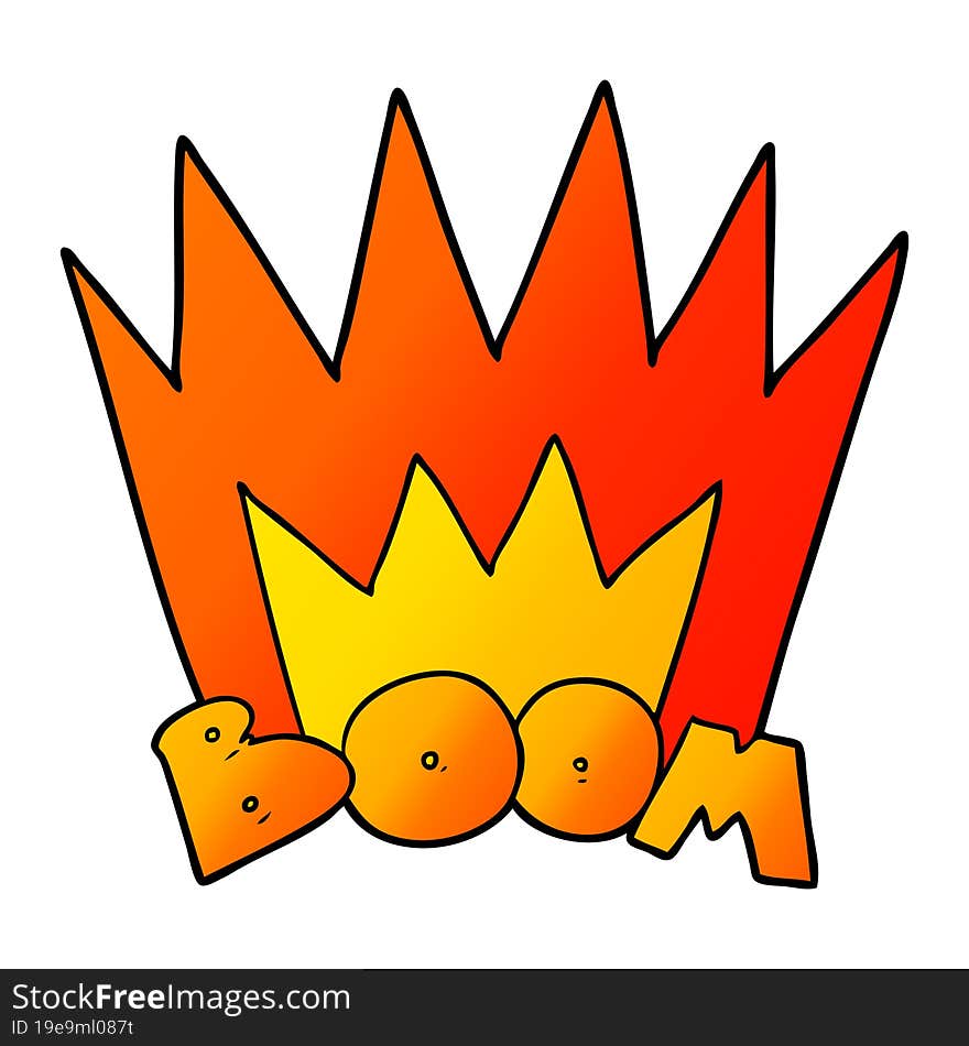 cartoon boom sign. cartoon boom sign