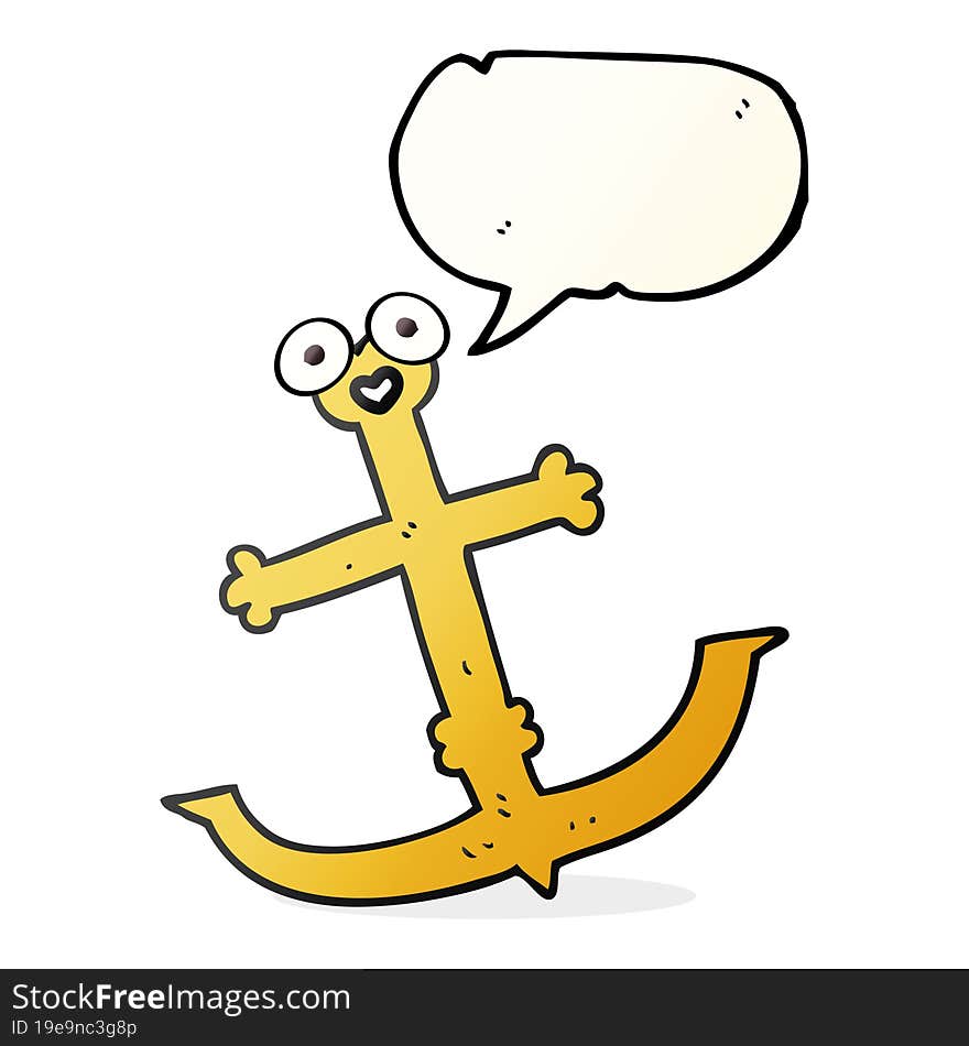 speech bubble cartoon anchor