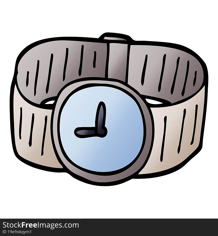 cartoon doodle wrist watch