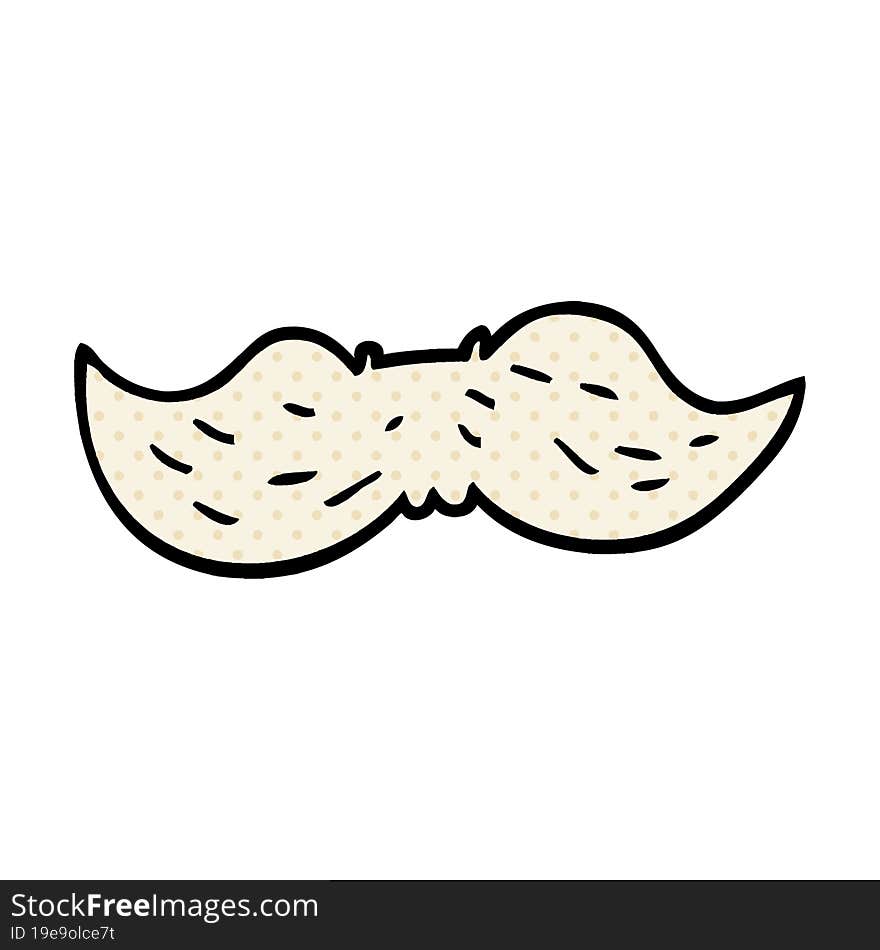 Cartoon Doodle Mans Mustache