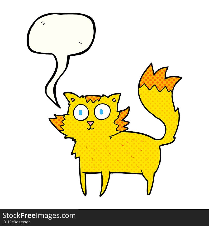 comic book speech bubble cartoon cat