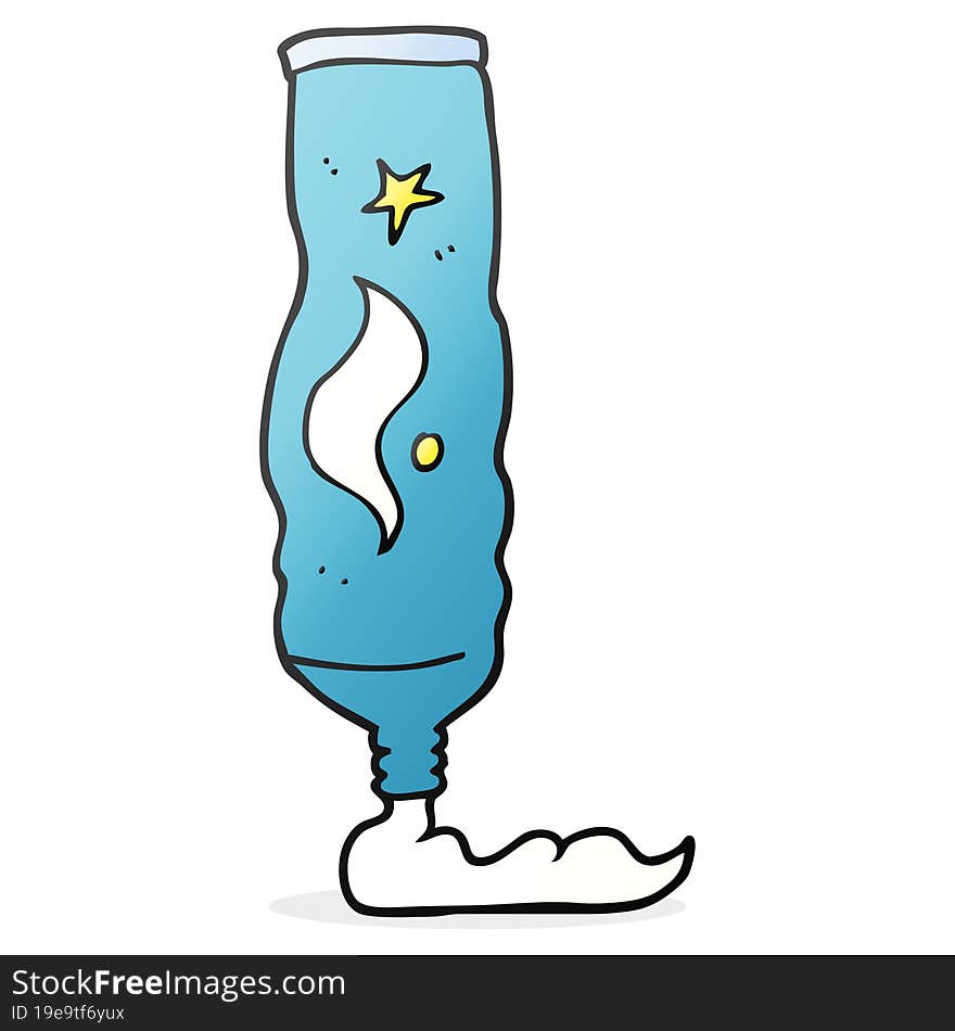 cartoon toothpaste tube