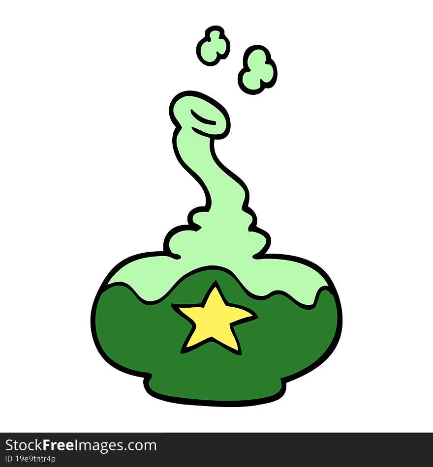 Hand Drawn Doodle Style Cartoon Potion