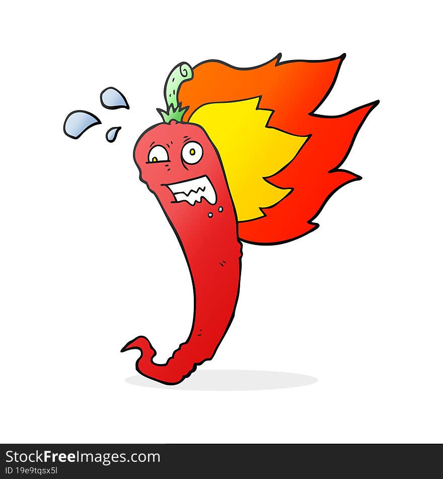 hot chilli pepper freehand drawn cartoon. hot chilli pepper freehand drawn cartoon