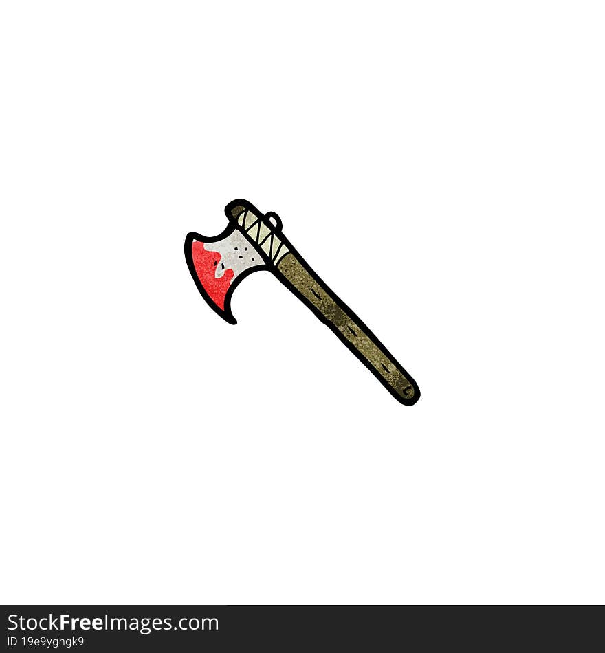 cartoon bloody axe