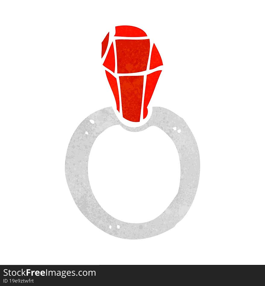 cartoon ruby ring