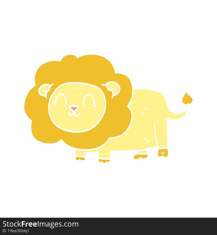 cartoon doodle lion