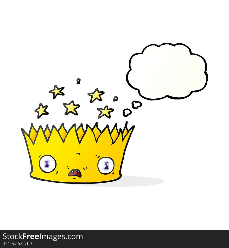 Thought Bubble Cartoon Magic Crown