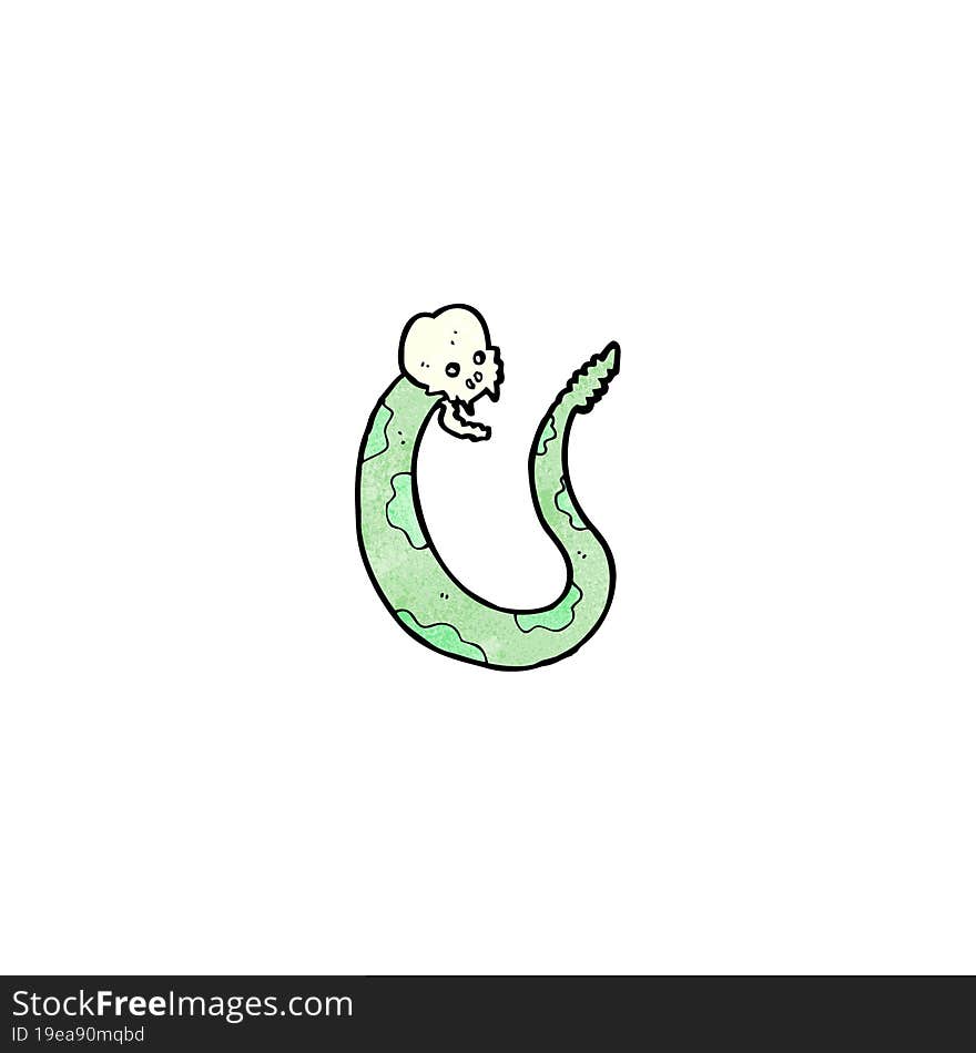 cartoon spooky snake