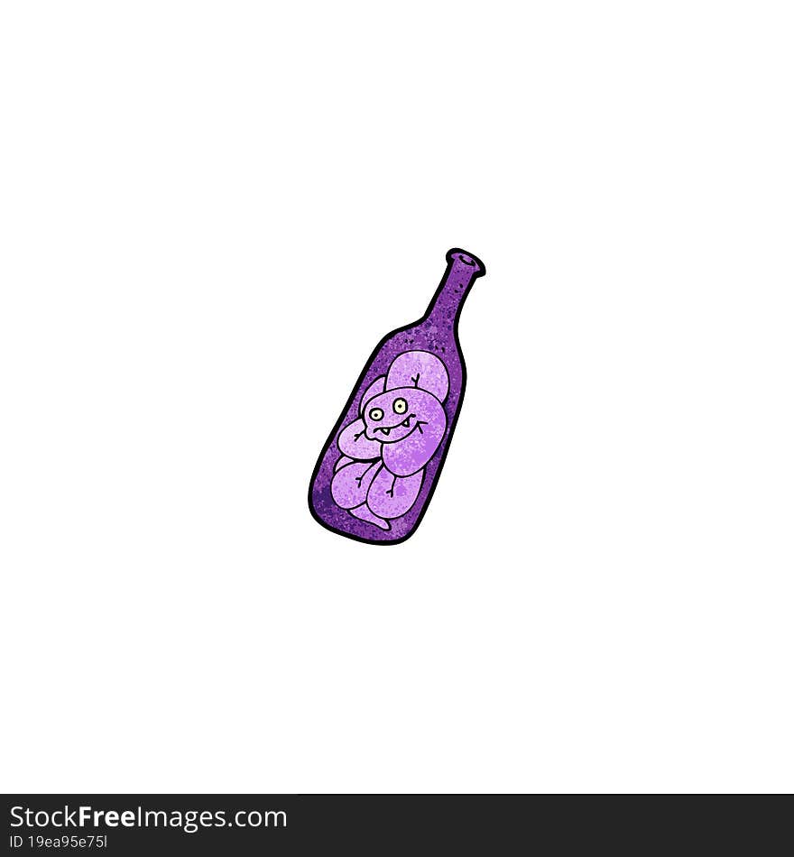 Snake In Bottle Cartoon